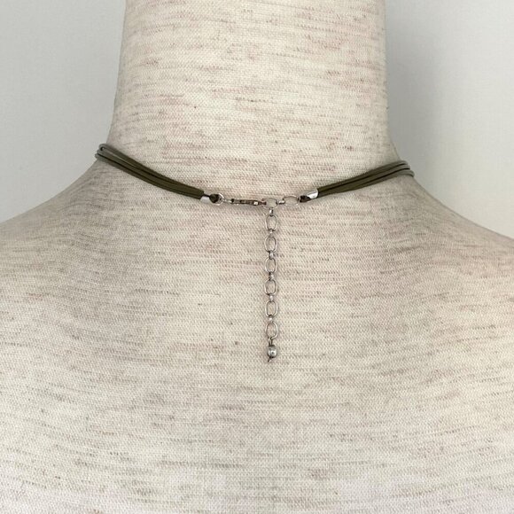 Sterling Silver 925 Chunky Rectangular Labradorite Slide Pendant Necklace 18" - Picture 5 of 16